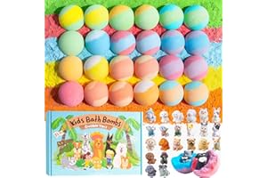 BubbleTail 24 Pack Puppy Bath Bombs for Kids – Each with Surprise Puppy Figurine Inside, 12 Unique Scents, Bath Bombs with Toys, Gentle on Skin, Birthday Party Favors & Summer Gifts for Boys and Girls