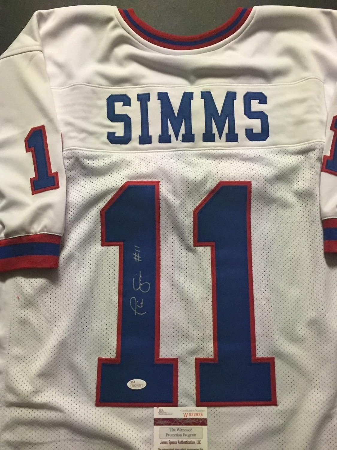 phil simms autographed jersey