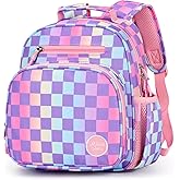 mibasies Toddler Backpack for Girls 2-4: Preschool Kindergarten Backpack - Cute Kids Backpacks for Girls - Checkerboard