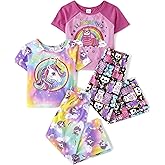 The Children's Place girls Short Sleeve Top and Pants,2 Piece Pajama Set