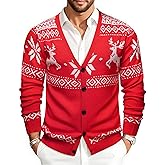 Barry.Wang Mens Cardigan Sweater Long Sleeve Casual V Neck Solid Knitwear Cardigans with Pockets Business Weekend