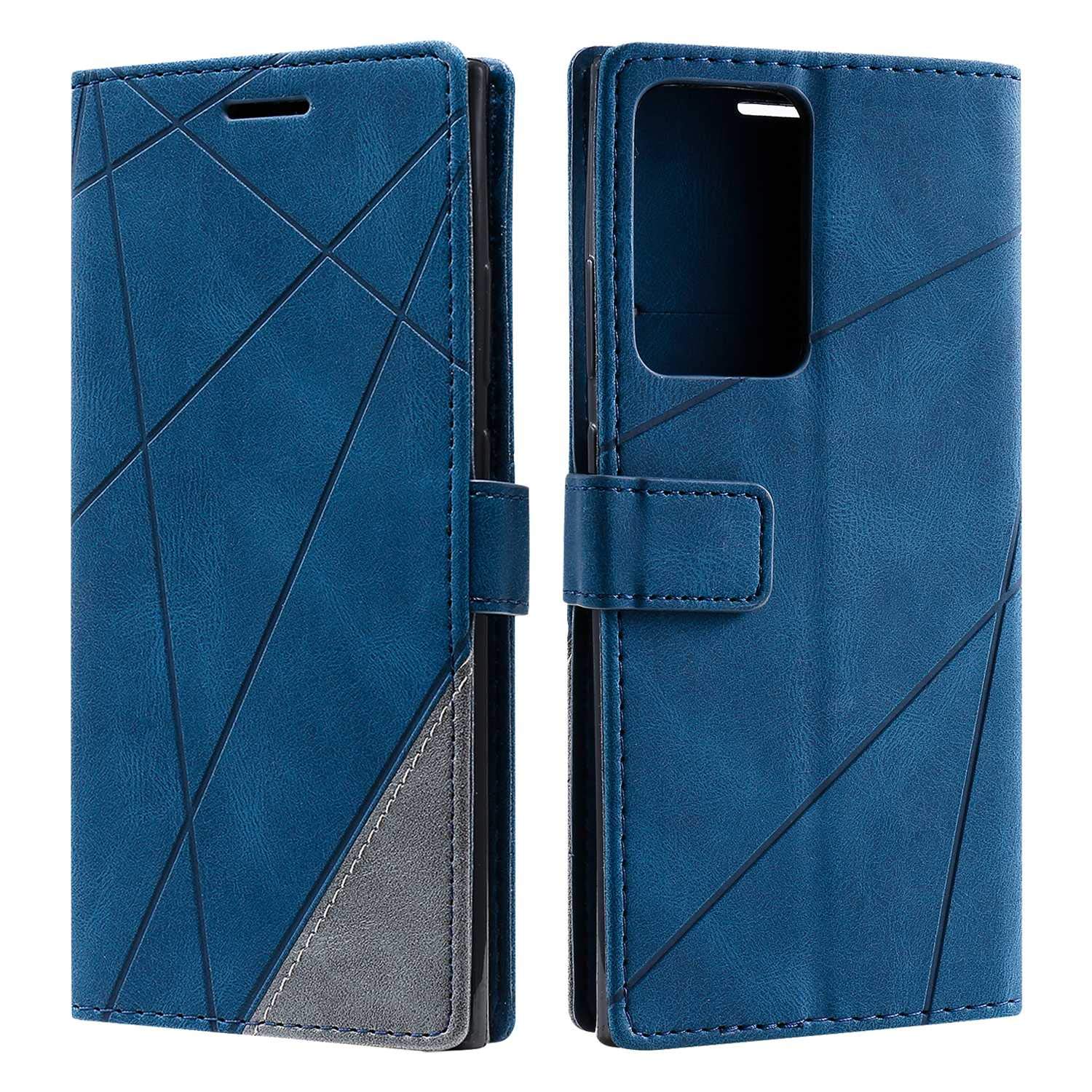 SONWO Case for Galaxy Note 20 Ultra Case, Premium Leather Flip Wallet Case Magnetic Closure Card Slots Kickstand Phone Case for Samsung Galaxy Note 20 Ultra, Blue