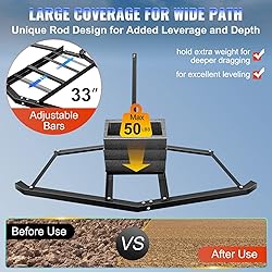 VEVOR Driveway Drag 74'' Width, Tow Behind Drag