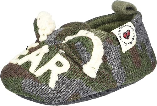 baby bear buffalo plaid slippers