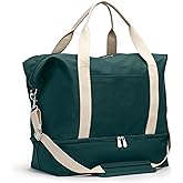 Lo & Sons Original Catalina Deluxe Premium Canvas Duffel Bag – Travel, Gym, Hospital, or Weekender Bag with Shoe Compartment
