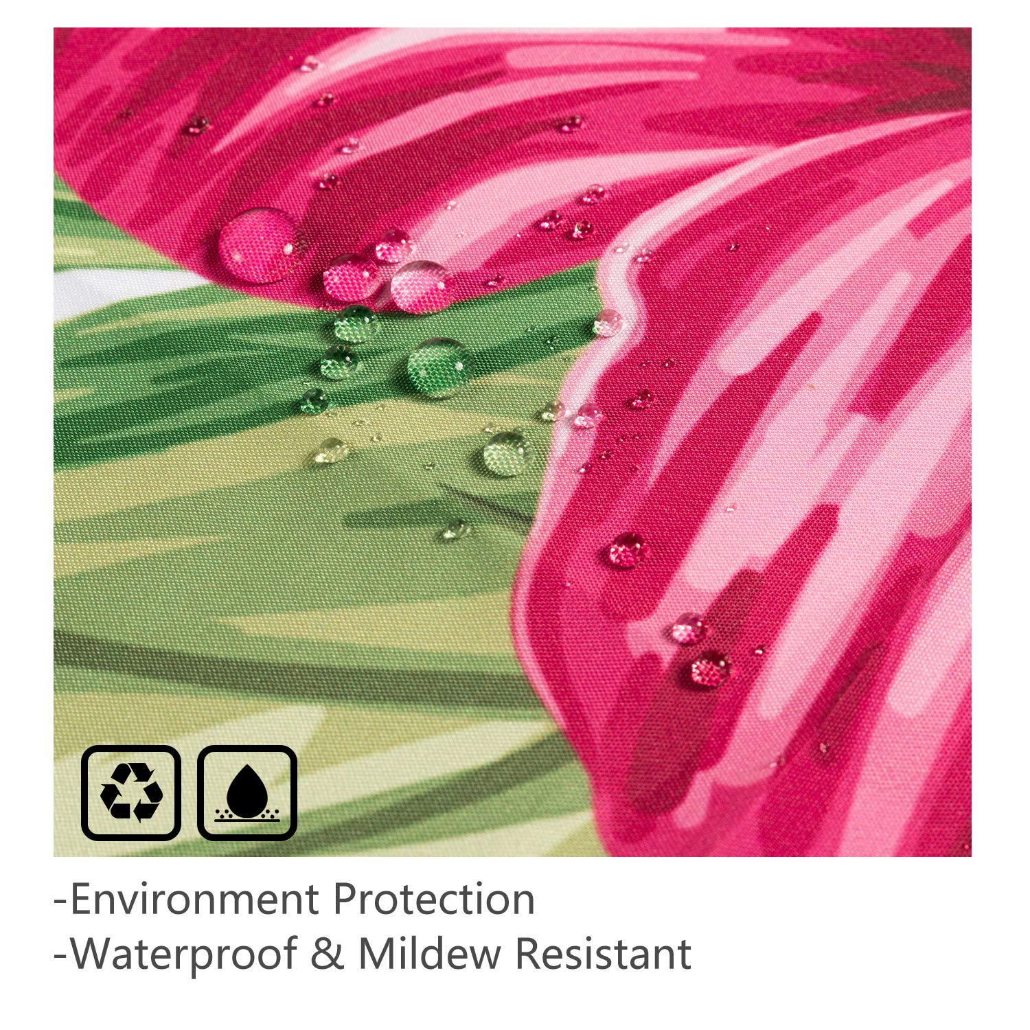 Vibesicily Shower Curtain, Durable Polyester Fabric Waterproof Bath Curtain for Bathroom Home Decor with 12 Hooks 71 x 71 Inch