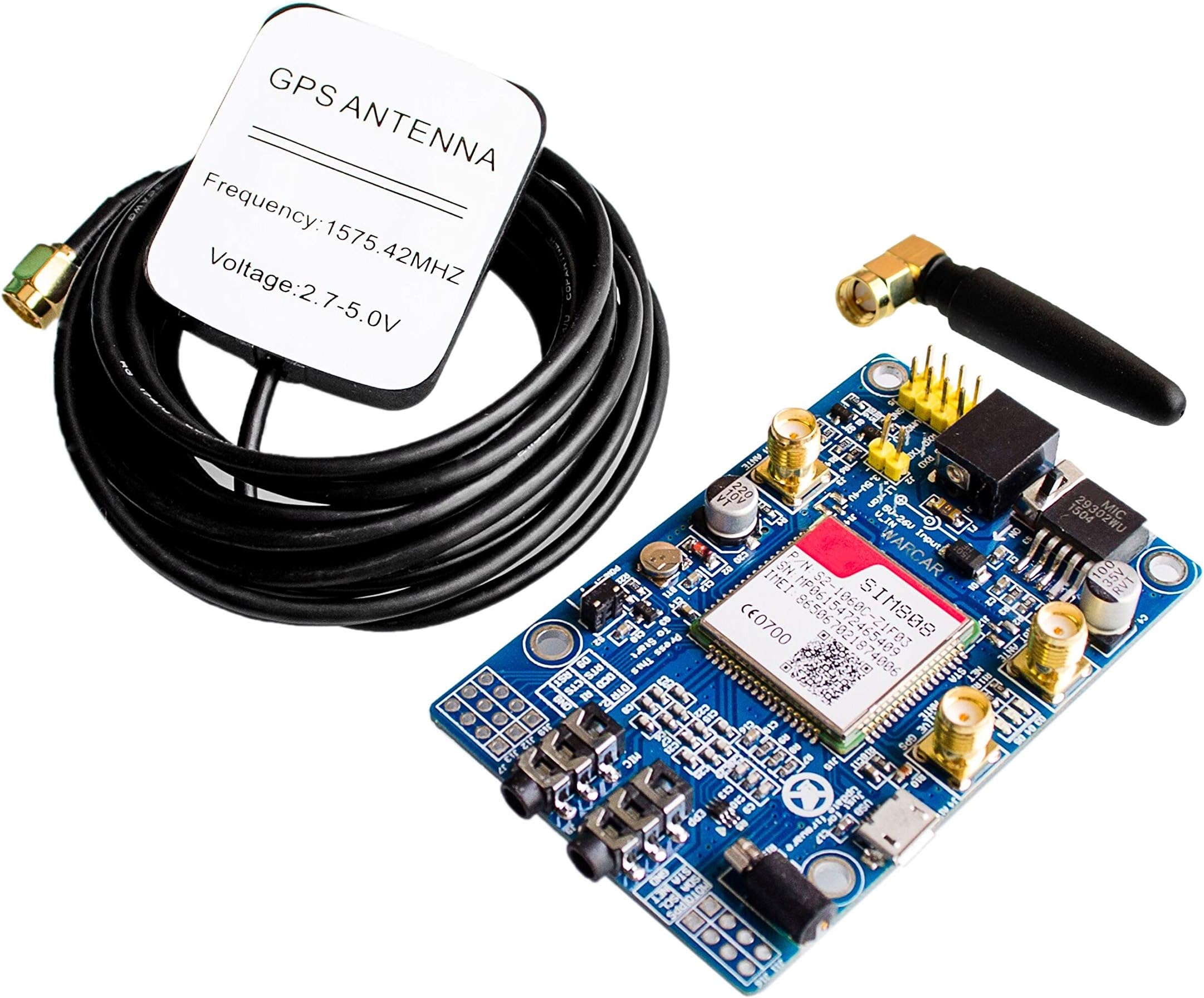 Xia Fly SIM808 Module GSM GPRS GPS Development Board IPX SMA with GPS Antenna for Raspberry Pi Support 2G 3G 4G SIM Card