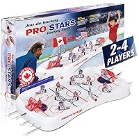 TOP SHELF Pro Stars: Ultimate Table Hockey Game - 28" x 14" Arcade Thrills for Adults & Family - Realistic Bubble Dome Rod -