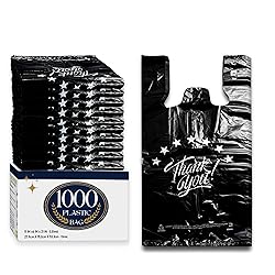 1000 Count Black “Thank You” T-Shirt Bags