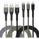 [Apple MFi Certified] iPhone Charger Cable,3Pack 3FT Lightning Cable | Nylon Braided Fast Charging Cord, iPhone Charger Cable For iPhone 14 13 12 11 Pro Max XR XS X 8 7 6 Plus SE iPad and More