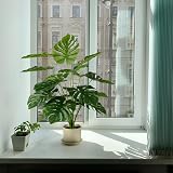 Sour Lemon 28 Inch Monstera Palm Tree Artificial Plant with Pot view 4