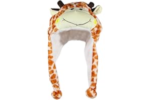 Bioterti Plush Fun Animal Hats One Size Cap Polyester With Fleece Lining