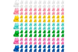 Burbell 300 Pcs Mini Frogs Figurines Small Resin Frogs Cute Frog Miniature Party Decorations Garden Frog Ornaments for Fairy Moss Landscape Terrarium Animals Model DIY Crafts