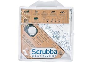 Scrubba Portable Wash Bag Untouched Kit (5 Pieces) – White Undyed, Unbleached, Hand Washing Machine System for Hotel, Hiking & Travel Wash – Light and Small Eco-friendly Camping Washer and Dryer