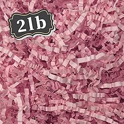 ZEBMOON 2 LB Pink Crinkle Cut Paper Shred Filler