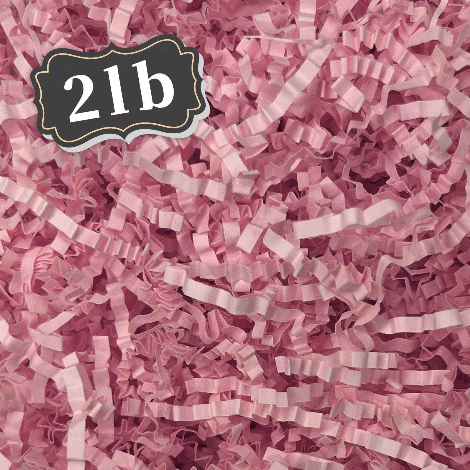 ZEBMOON 2 LB Pink Crinkle Cut Paper Shred Filler