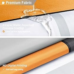 BTTN Orange Fabric Shower Curtain, Modern Geometric