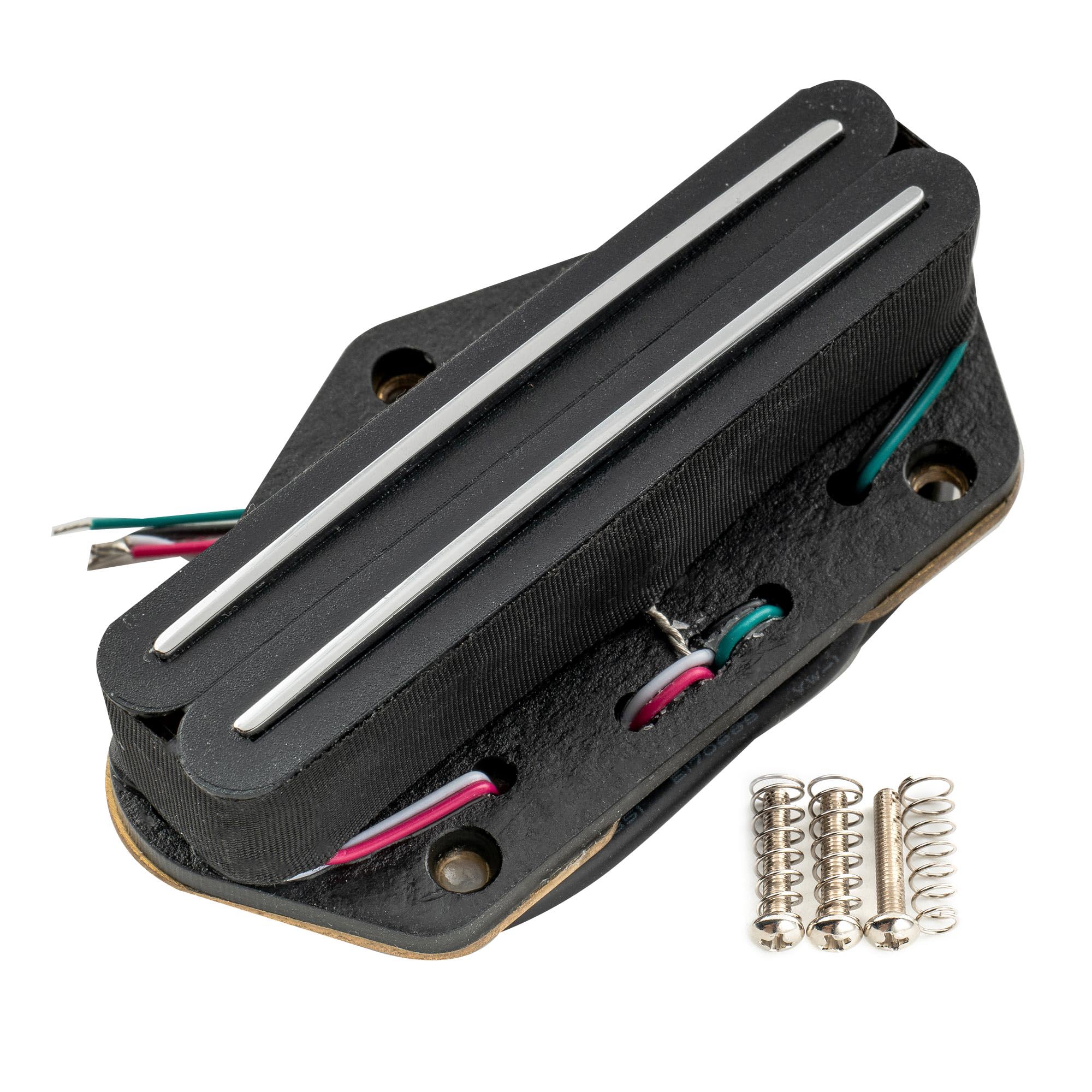 Musiclily Pro TL-DPLA Alnico 5 Dual Single Coil Sized Humbucker Bridge Pickup Low Output 6.2K for Tele Style Electric Guitar, Black