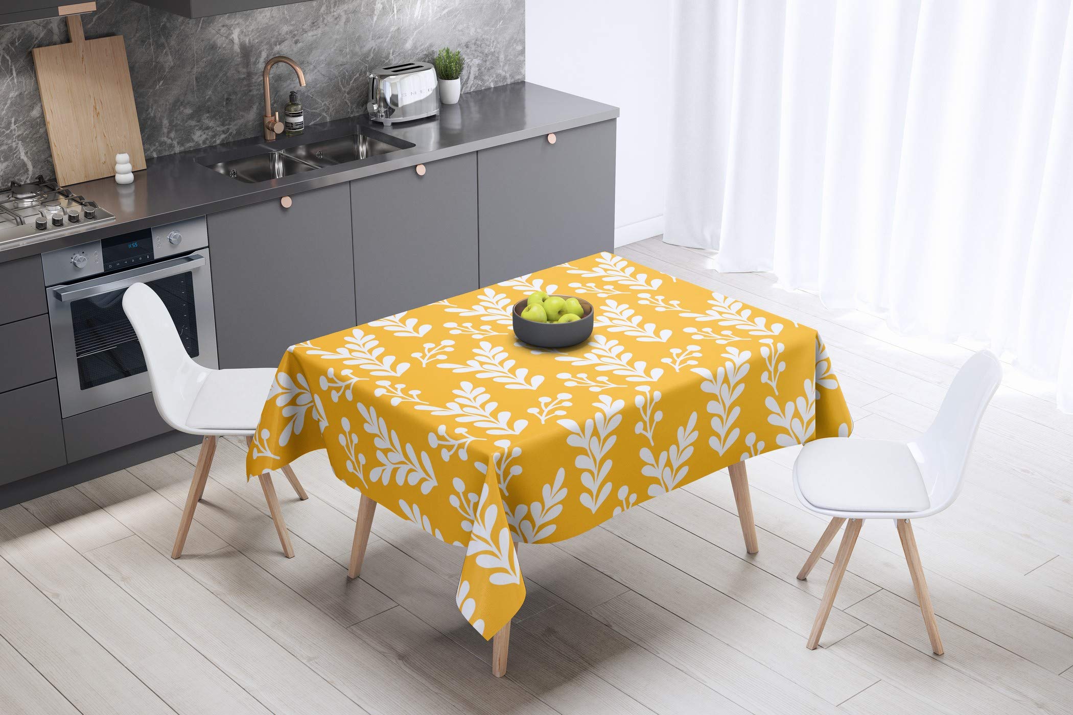 Bonamaison Kitchen Decoration, Tablecloth, 140cm x 140cm - Designed and Manufactured in Turkey