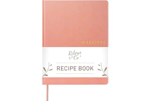 Rileys & Co. Grey Recipe Book to Write in Your Own Recipes | Blank Recipe Books to Write In | Recipe Journal | Recipe Noteboo