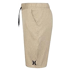 Hurley Boys' H20-Dri Pull On Shorts, Khaki, 7