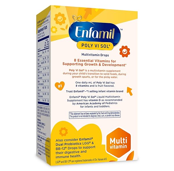 ENFAMIL POLY-VI-SOL LIQUID MULTIVITAMIN SUPPLEMENT FOR INFANTS AND TODDLERS, 50 ML DROPPER BOTTLE