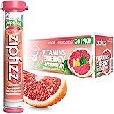 Zipfizz Daily Energy Drink Powder, Pink Grapefruit, 20 Pack 3-in-1 Sustained Energy, Rapid Hydration, and Essential Vitamins