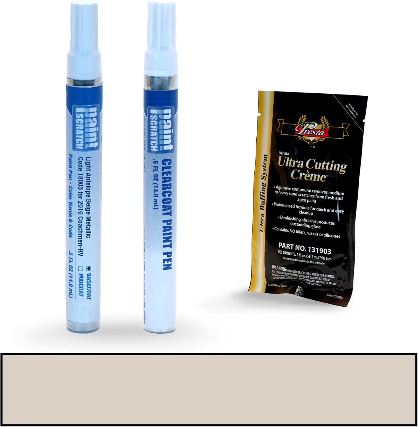 2016 CoachmenRV All Models Light Antelope Beige Metallic 18005 Touch Up Paint Pen Kit by