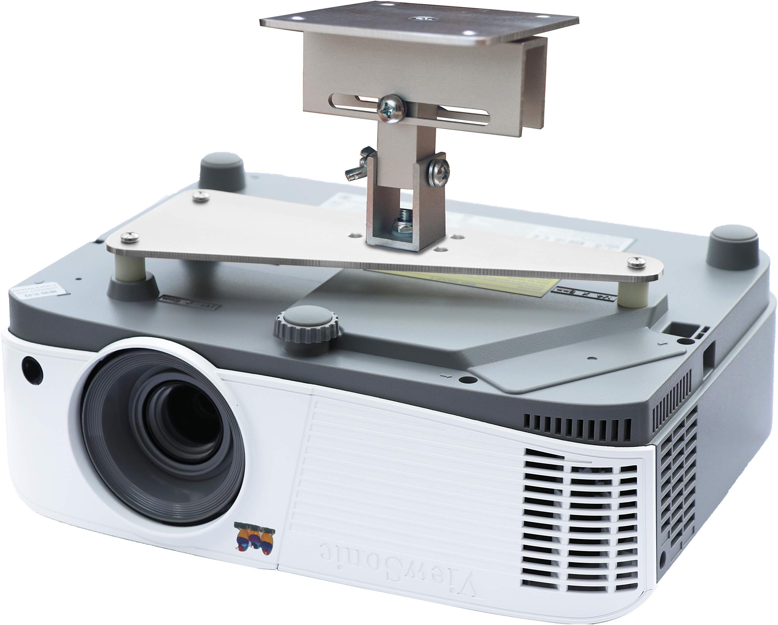 PCMD, LLC. Projector Ceiling Mount Compatible with ViewSonic PJD5151 PJD5153 PJD5155 PJD5250 PJD5253 with Lateral Shift Coupling (5-Inch Extension)