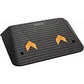 VEVOR 3.5" Rise Threshold Ramp Doorway, Recycled Rubber Power Wheelchair Ramp 3 Feet Long, 33069Lbs Load Capacity, Non-Slip Surface Rubber Solid Threshold Ramp for Wheelchair and Scooter