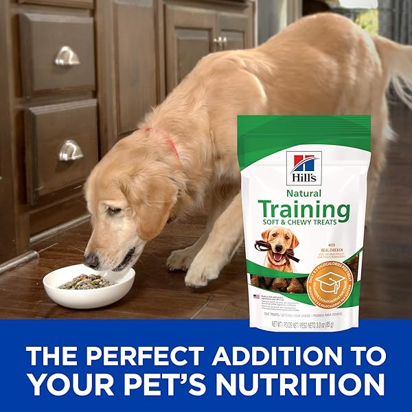 HILL’S NATURAL TRAINING SOFT & CHEWY TREATS, ALL LIFE STAGES, GREAT TASTE, DOG TREATS, CHICKEN, 3 OZ BAG