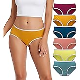 TUTUESTHER Cotton Hipster Panties for Women Mid Rise Underwear Full Coverage Soft Ladies Underwear Pack