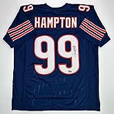 Facsimile Autographed Dan Hampton Chicago Blue Reprint Laser Auto Football Jersey Size Men's XL