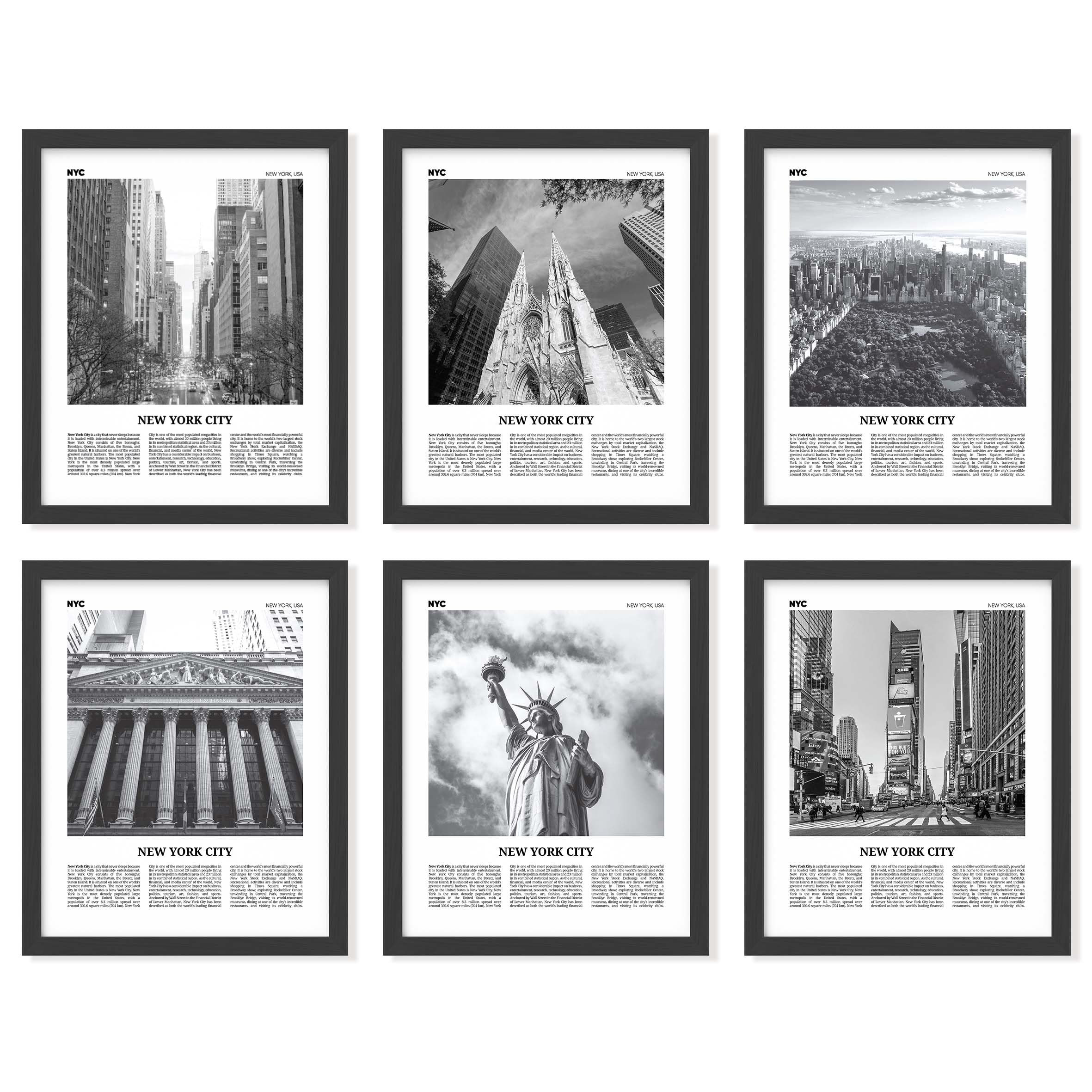 97 Decor New York Poster - NYC Skyline Wall Art, New York City Art ...