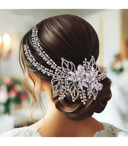 Amazon.com : AMORARSI Crystal Wedding Hair Comb Bridal Hair  display picture 1