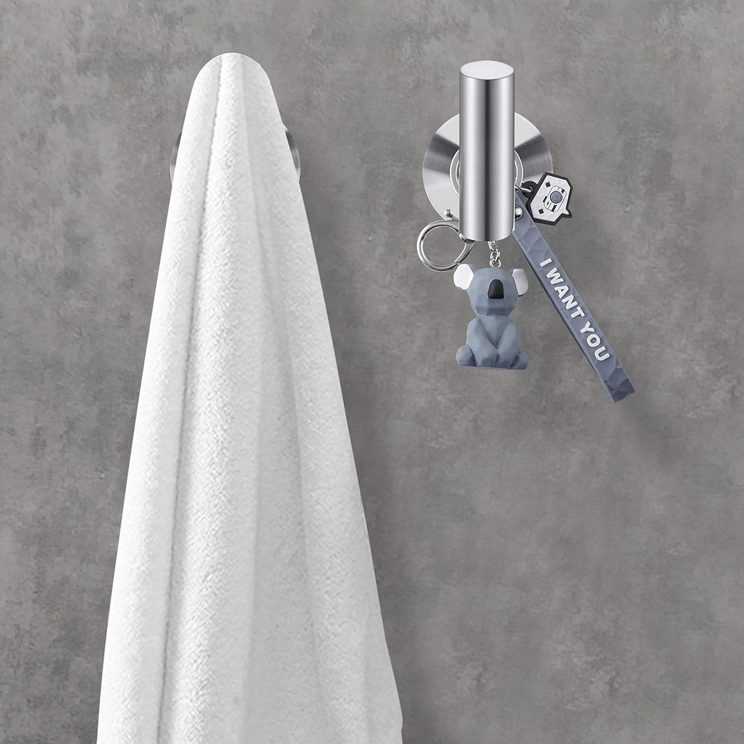 2 Pcs Bathroom Towel Hooks, Coat/Robe Clothes Hooks, SUS 304 Stainless Steel Wall Hook Heavy Duty for Bedroom, Kitchen, Restroom, Bathroom, Hotel, Brushed Nickel and Wall Mounted - - 
