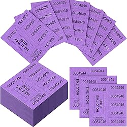 Kosiz 504 Sheets 5 Bid Raffle Ticket with Different