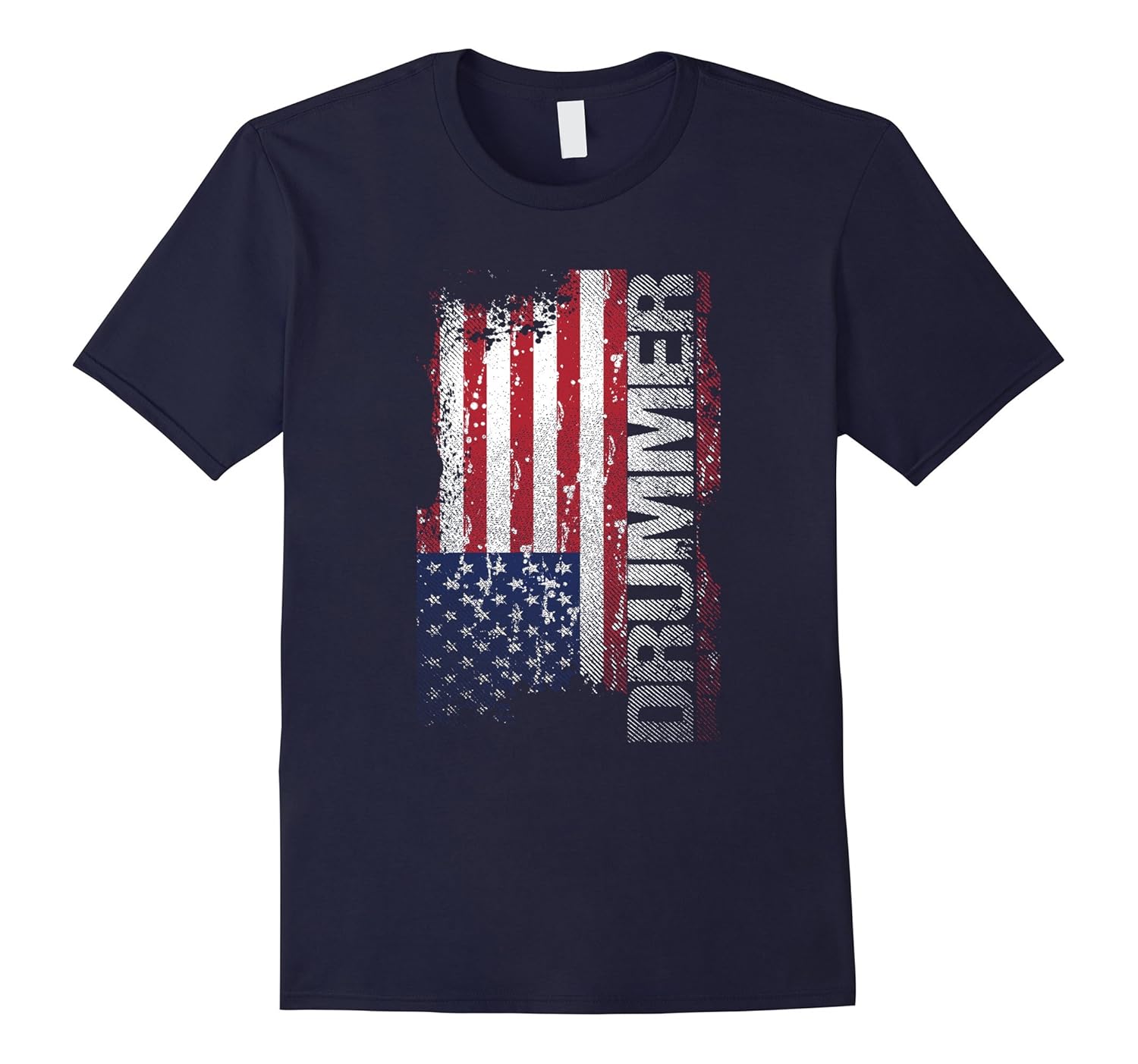 USA Flag Drummer T-Shirt, Percussion Drums Tee Gift-ANZ