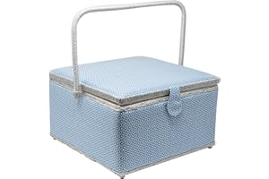 Korbond Sewing Basket, Cotton, Blue, Extra Large