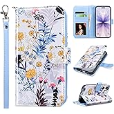ULAK Compatible with iPhone 17 Wallet Case [RFID Blocking], Women PU Leather Shockproof Protective Folio Flip Cover with Card Holder Kickstand for iPhone17 6.3 inch 2025, Tropical Forest