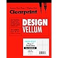 Clearprint 8-1/2" x 11" 1000H Design Vellum Pad with Printed Fade-Out 8x8 Grid, 16 lb., 100% Cotton, 50 Sheets, 1 Each