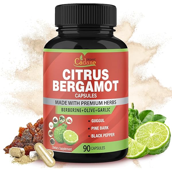 Amazon.com: Organic Cadane Citrus Bergamot Extract Capsules & VitC