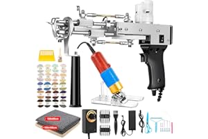 Vehipa Tufting Gun with Carpet Trimmer, 2 in 1 Cut Loop Pile Tufting Gun & Carving Clippers, Rug Maker Machine Starter Kit & 