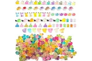 ATOYZYBIN 9 Combination Sets 200PCS Luminous Mini Resin Duck Dolphin Frog Rabbit Chicks Mushrooms Birds Turtles Moltres for Plants Party Garden Landscape Aquarium Potted Hide and Seek Dollhouse Decoration DIY