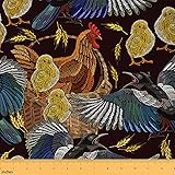 Erosebridal Bird Upholstery Fabric, Chicken Chick