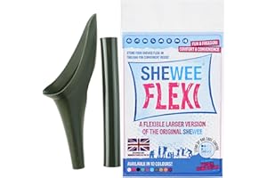 SHEWEE Flexi – The Original Female Urinal – Made in The UK – Reusable, Flexible & Portable Urination Device. Festival, Camping, Car, Hiking Essentials for Women. Stand to Pee Funnel W/Extension Pipe