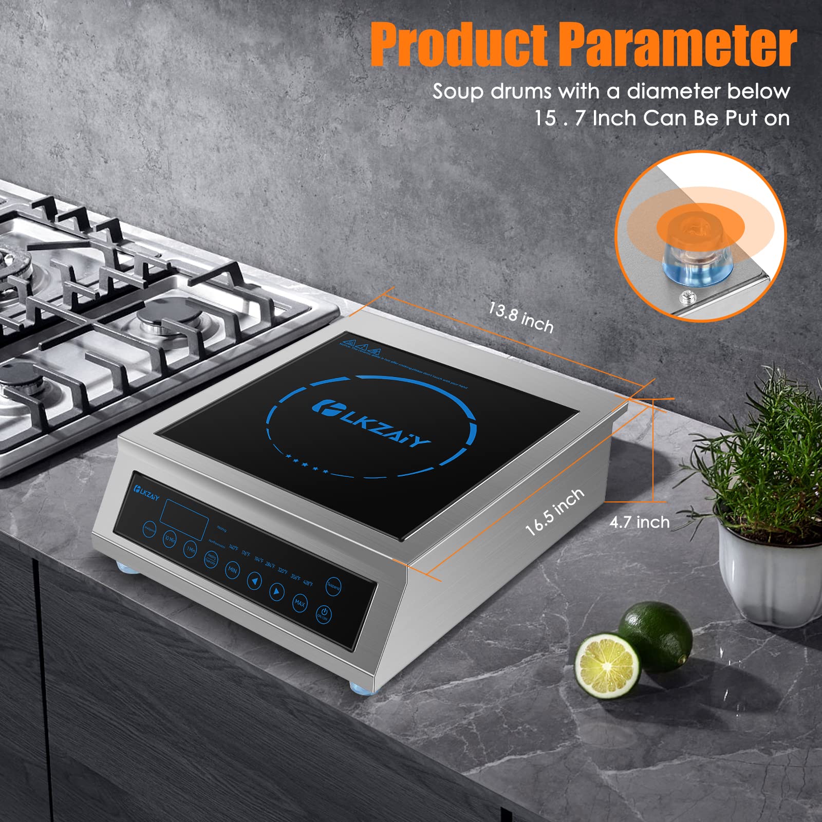 Mua LKZAIY Stainless Steel Electric Induction Cooktop,Commercial