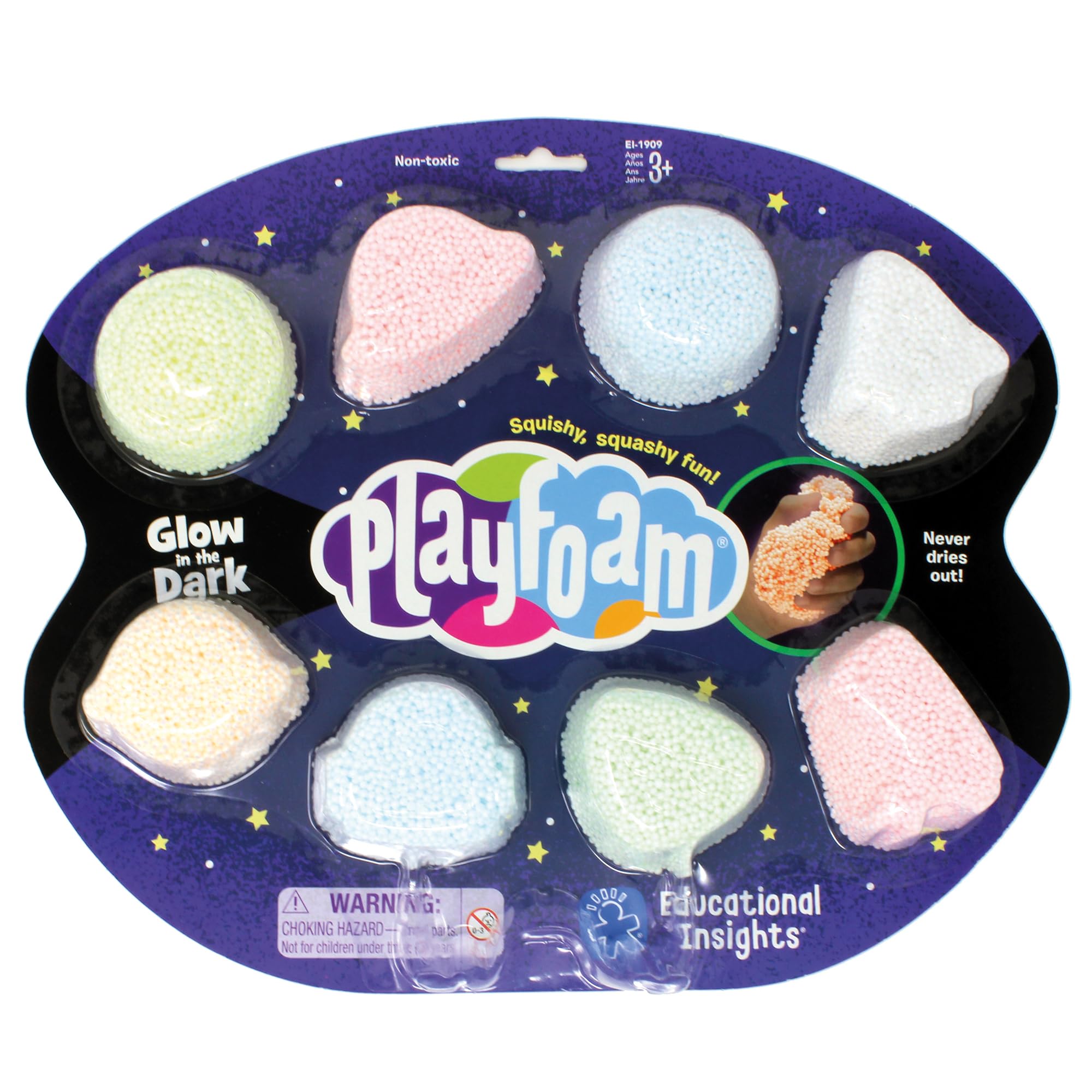 Learning Resources Playfoam Glow-in-the-Dark (8 Pack) Creative Play, Sculpting & Shaping Toy, Sensory Toys, Fun Fidget Toy, Never Dries Out