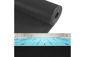ybaymy 3x16.4ft Drainage Floor Mat Non Slip Commercial Drainage Doormat 0.22'' Thick PVC Wet Area Mat Roll Mesh Hollow Drain 