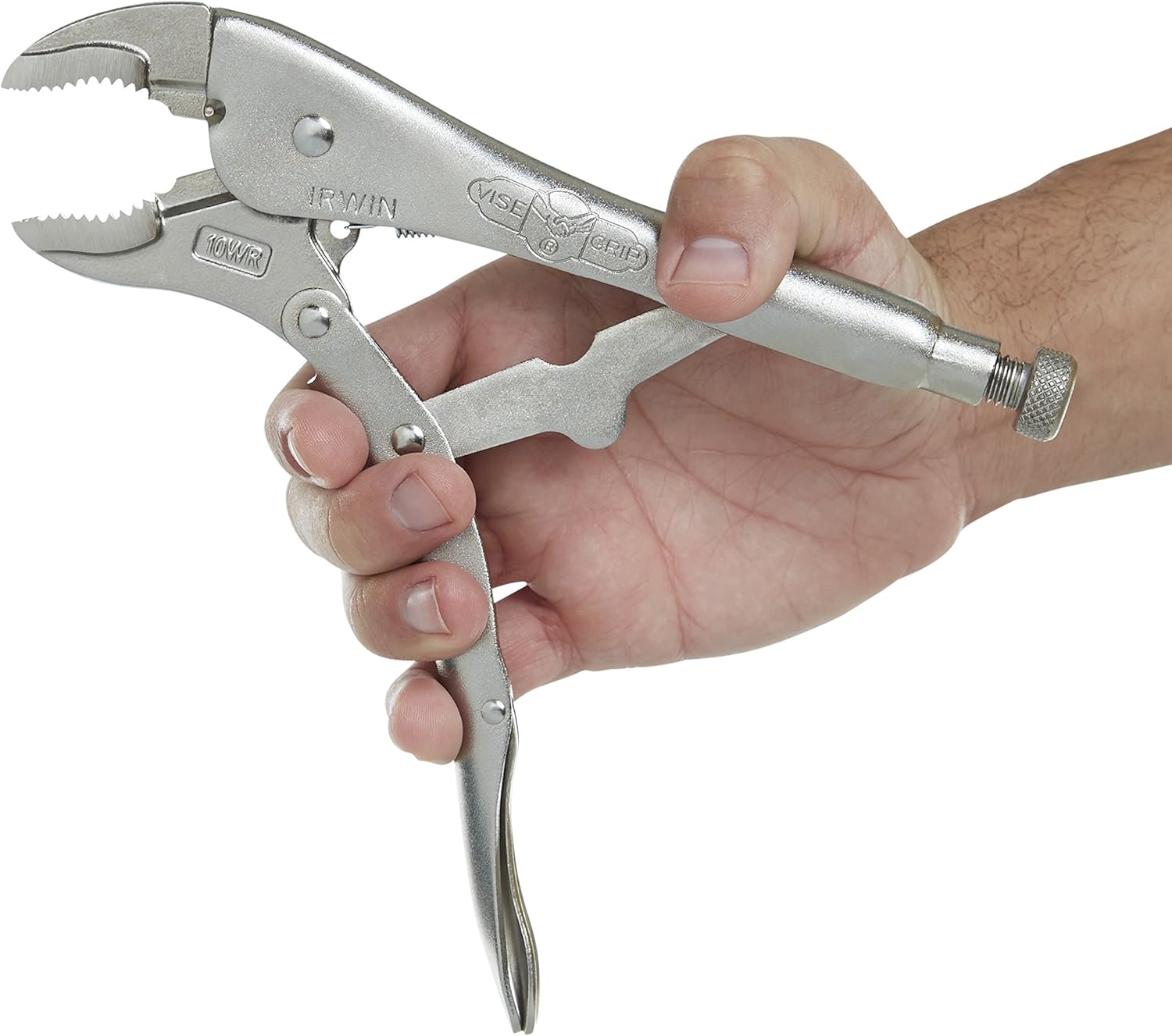 IRWIN VISE-GRIP Original Locking Pliers with Wire Cutter, Curved Jaw, 10-Inch (502L3) - Vice Grip - 